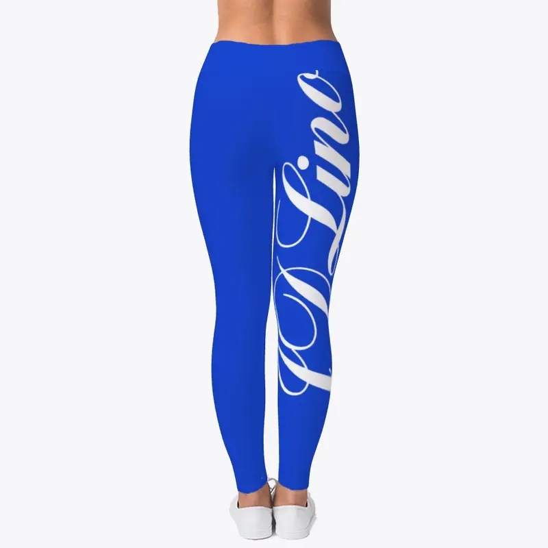 JDLino brand blue and white leggings