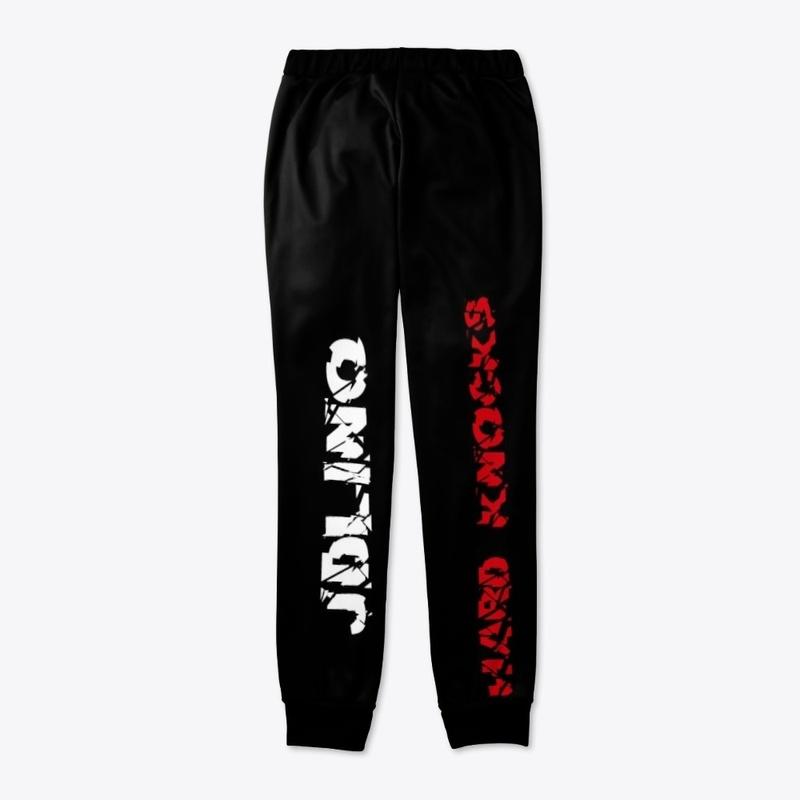 JDLino Hard Knocks red and black joggers