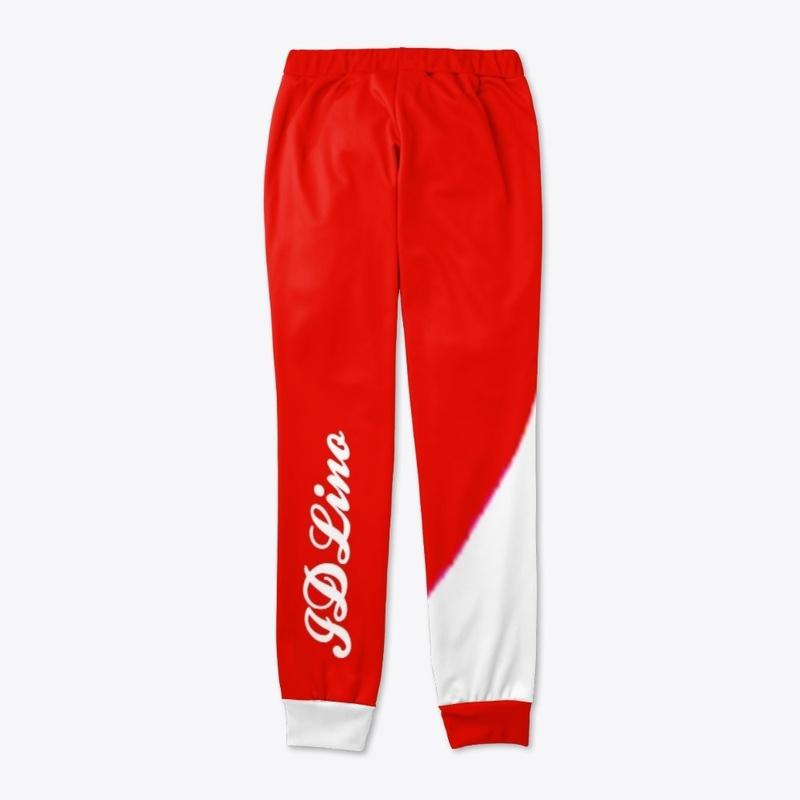 JDLino El padrino red and white Joggers